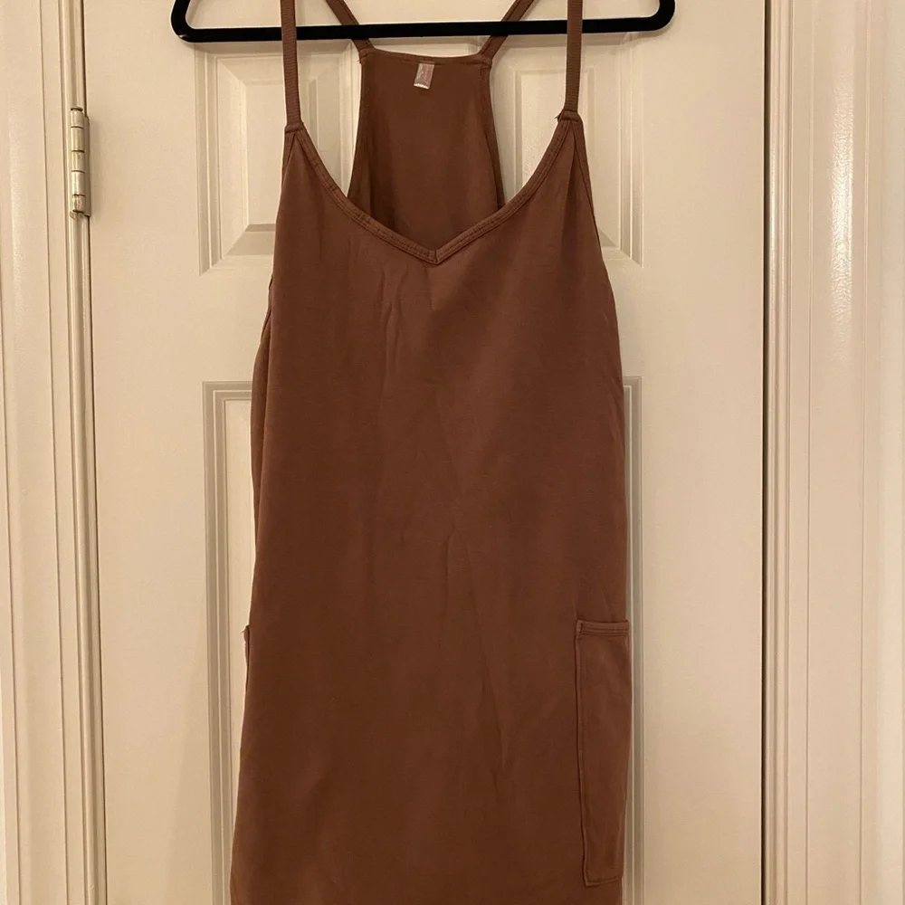 FP Movement by Free People Brown Mini Slip Dress with Pockets - Picture 2 of 4